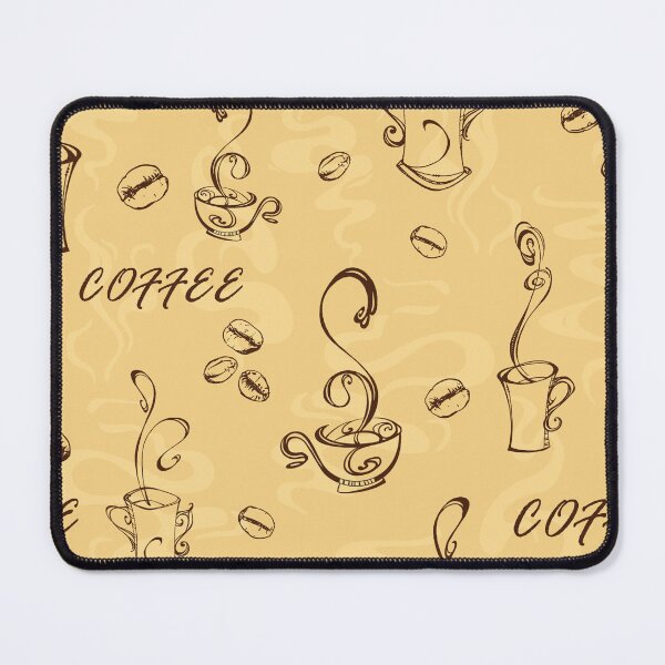 Item preview, Coffee Sketch & Steam - Vintage Cafe Doodle on Warm Cream Fabric designed and sold by Nouveaupattern.