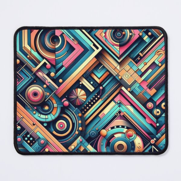 Item preview, Geometric décorative abstract design with neon colors designed and sold by Dogandesighn.