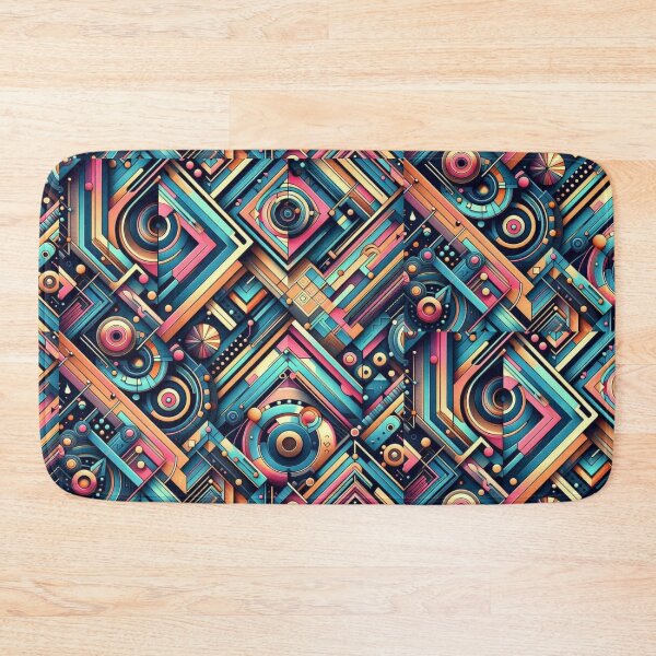Item preview, Geometric décorative abstract design with neon colors designed and sold by Dogandesighn.