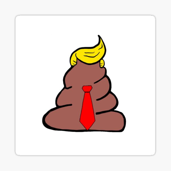 Vista previa del artículo con la obra «Mierda de Trump», diseñado y vendido por claremarie3184.