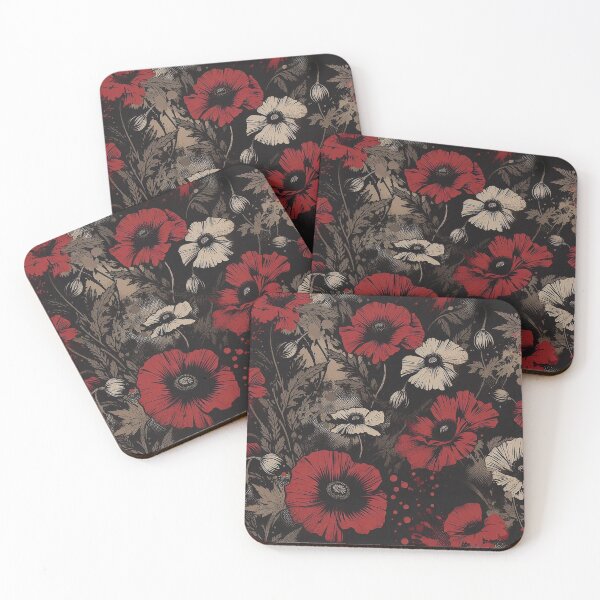 Item preview, Gothic Vintage Poppy Floral Pattern designed and sold by zzz888.