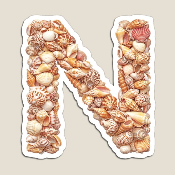 SHELLS LETTER N Magnet