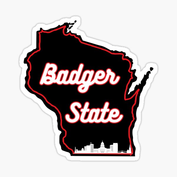 Vista previa del artículo con la obra «Arte del estado de Wisconsin Badger», diseñado y vendido por WISCO SHOP.