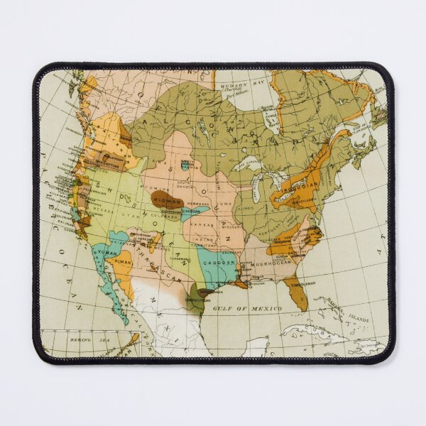 Item preview, Vintage Indigenous Tribal Map of North America designed and sold by UrbanEdgeArt.