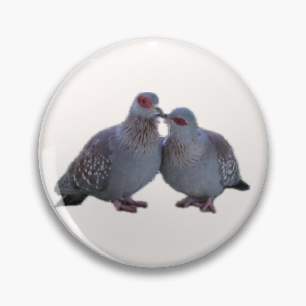 Item preview, kissing pigeons designed and sold by abby cartwright.