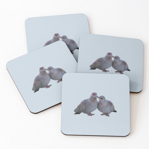 Item preview, kissing pigeons designed and sold by abby cartwright.