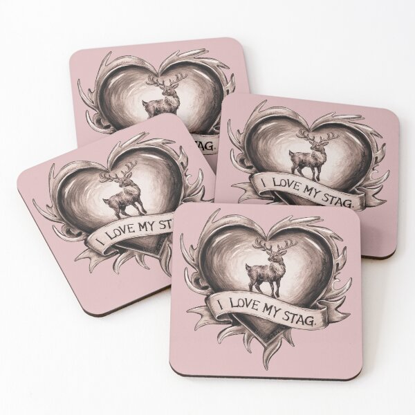 Item preview, I Love My Stag Pencil and wash design for the loving Vixen Hotwife designed and sold by Vixen-Games.
