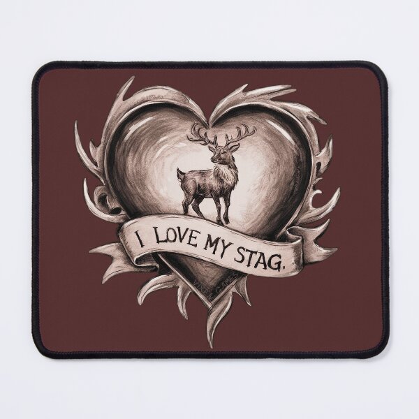 Item preview, I Love My Stag Pencil and wash design for the loving Vixen Hotwife designed and sold by Vixen-Games.