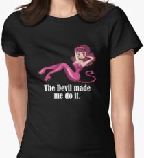 the devil made me do it Women's Fitted T-Shirt