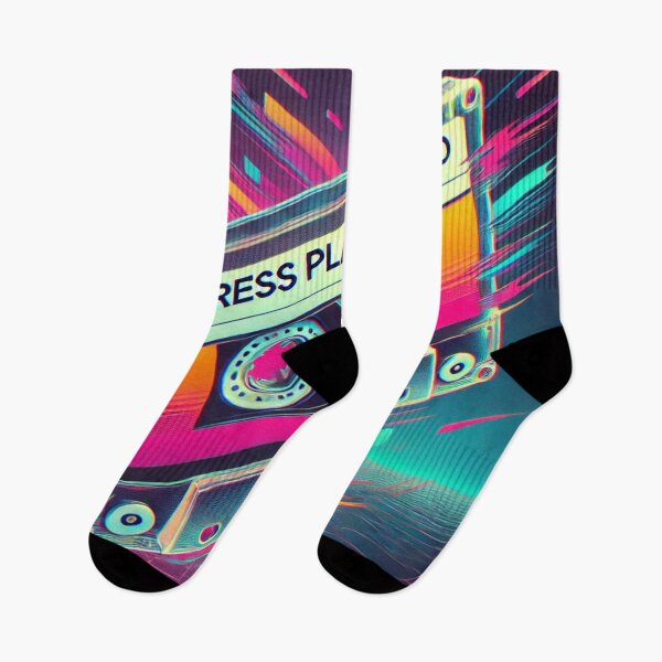 Item preview, Retro Neon Cassette Tape – Play, Pause, Rewind designed and sold by YellowLion.