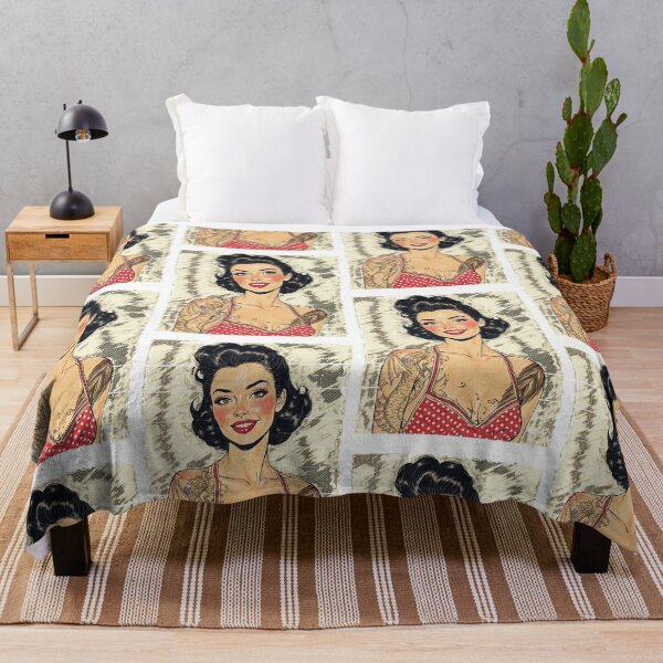Item preview, Retro Pin-Up tattooed woman designed and sold by Hen-C-Art.
