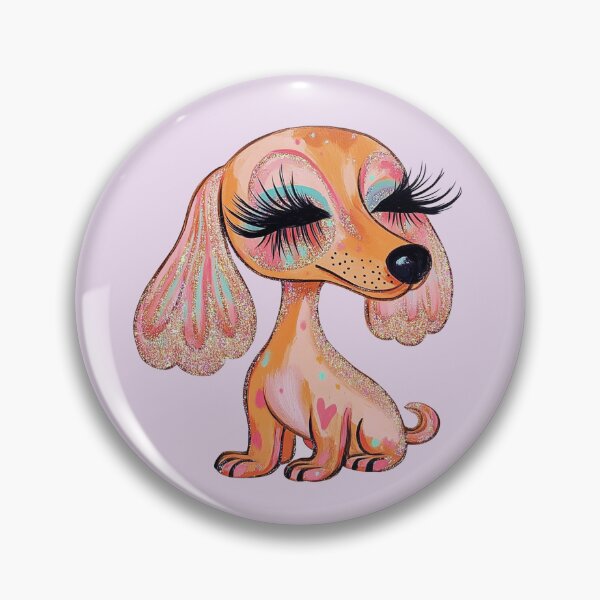 Item preview, Fashion Girly Pretty Preppy Dachshund Illustration designed and sold by Creative Brat Design Studio.