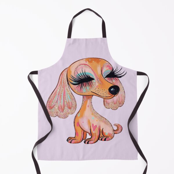 Item preview, Fashion Girly Pretty Preppy Dachshund Illustration designed and sold by Creative Brat Design Studio.