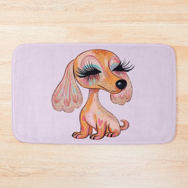 Item preview, Fashion Girly Pretty Preppy Dachshund Illustration designed and sold by Creative Brat Design Studio.