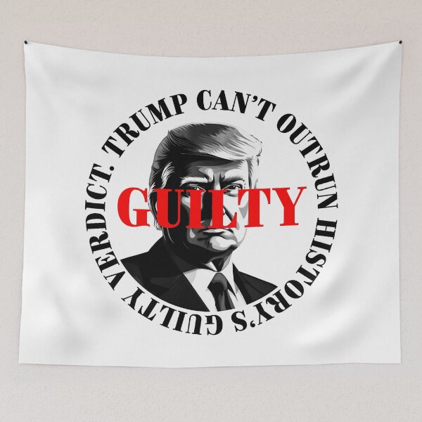Item preview, President Donald Trump guilty. Protest slogan. designed and sold by Drone-tees.