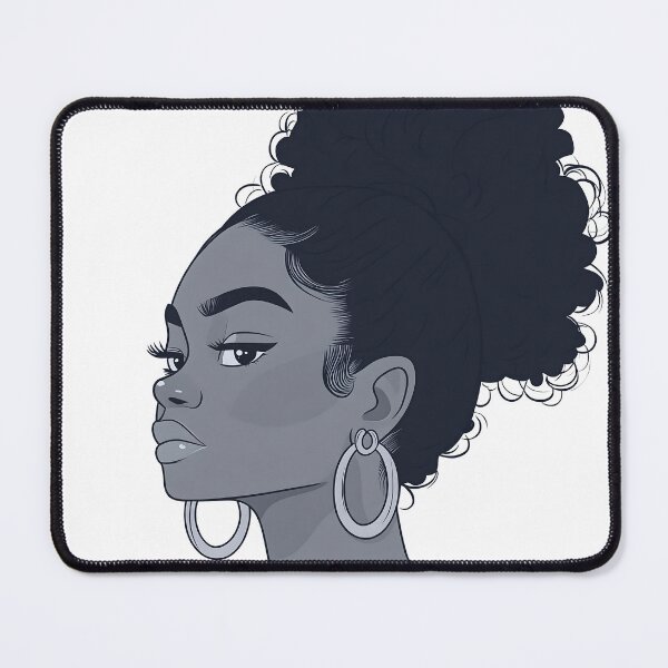 Item preview, A Black Woman in Monochrome Elegance designed and sold by Denny-Danny.