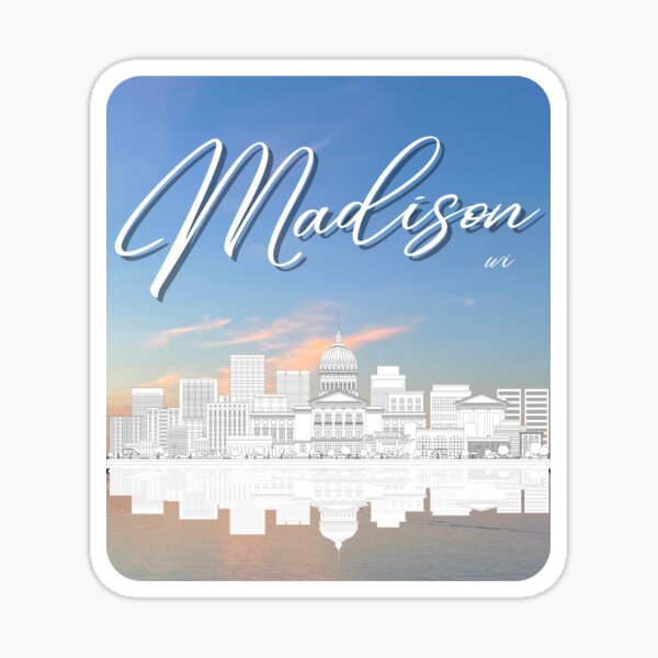 Item preview, Madison, Wi Skyline over Lake Mendota designed and sold by WISCO SHOP.