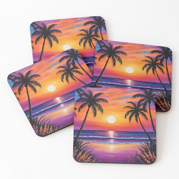Item preview, Sunset Beach Tropical Palm Tree designed and sold by Fateh-Kro ⭐⭐⭐⭐⭐.