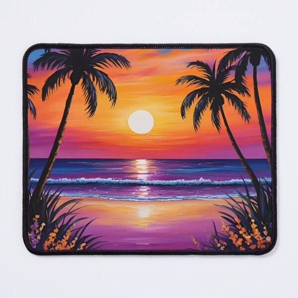 Item preview, Sunset Beach Tropical Palm Tree designed and sold by Fateh-Kro ⭐⭐⭐⭐⭐.