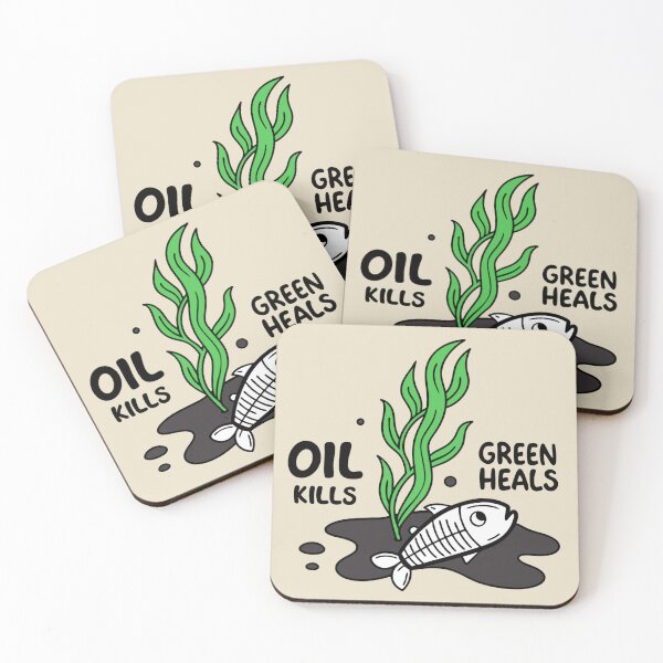 Item preview, Oil Kills, Green Heals designed and sold by SignumShop.