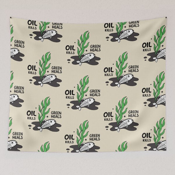 Item preview, Oil Kills, Green Heals designed and sold by SignumShop.