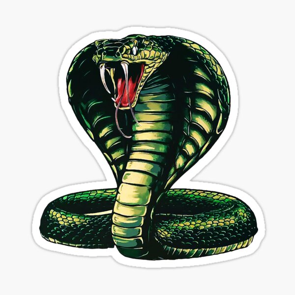Item preview, T-shirt Snake, Retro, Popart, deadly snake Sticker designed and sold by Drishya Creation.