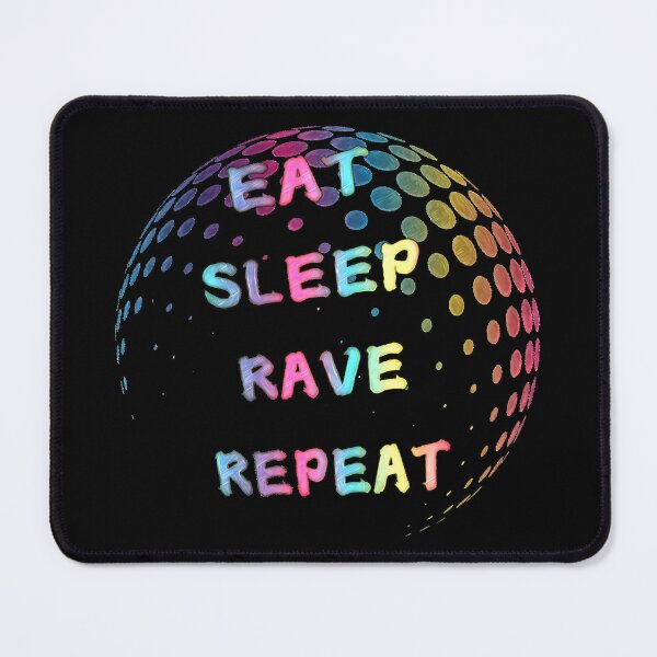 Item preview, Psychedelic Rave Ball Eat sleep rave repeat designed and sold by Hen-C-Art.