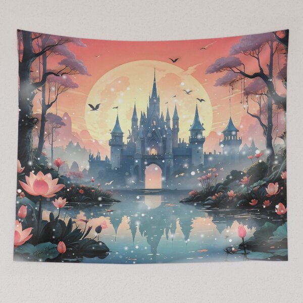 Item preview, Enchanted Castle- A retro fantasy escape designed and sold by Hen-C-Art.