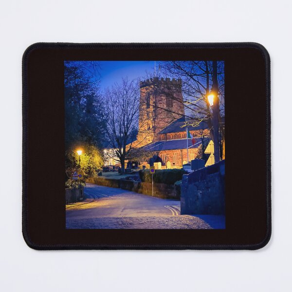 Item preview, Winter evening looking down Church Lane, Grappenhall, South Warrington, Cheshire, UK designed and sold by Local gifts from HotpixUK .
