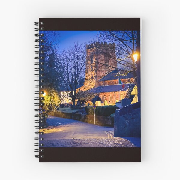 Item preview, Winter evening looking down Church Lane, Grappenhall, South Warrington, Cheshire, UK designed and sold by Local gifts from HotpixUK .