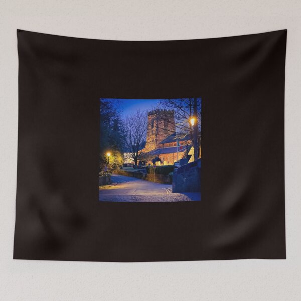 Item preview, Winter evening looking down Church Lane, Grappenhall, South Warrington, Cheshire, UK designed and sold by Local gifts from HotpixUK .