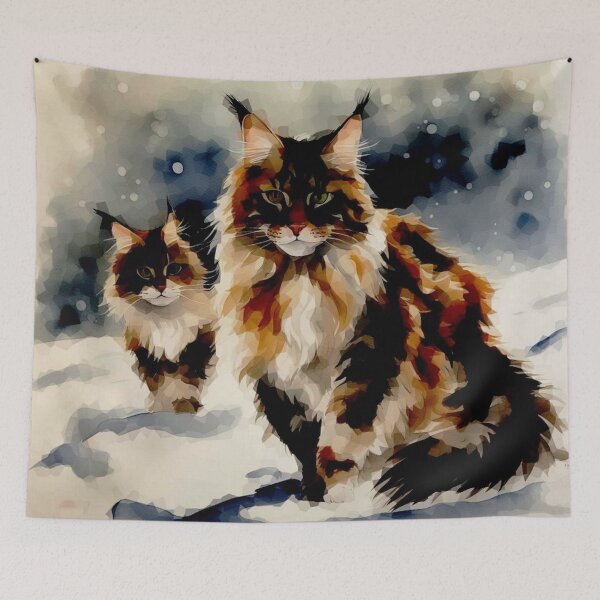 Item preview, Cats, cats, cats in the snow designed and sold by Helios Be. Lavsh.