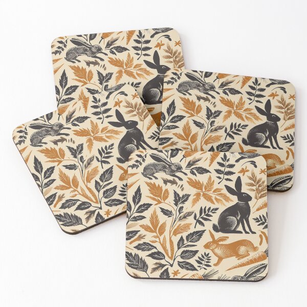 Item preview, Vintage Woodland Rabbit and Carrot Pattern designed and sold by zzz888.