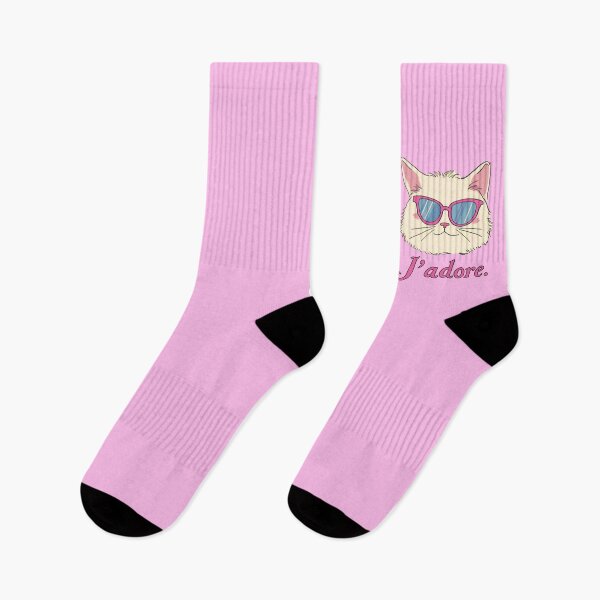 Item preview, Preppy Aesthetic Cool Cat with Pink Sunglasses - J'adore French Chic Vintage designed and sold by livein105.