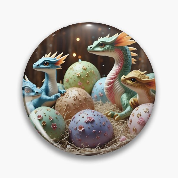 Item preview, D&D Easter Basket: Baby Dragons, Painted Eggs designed and sold by ACuriousshoppe.