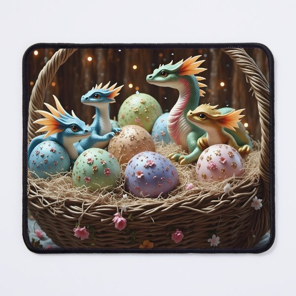 Item preview, D&D Easter Basket: Baby Dragons, Painted Eggs designed and sold by ACuriousshoppe.