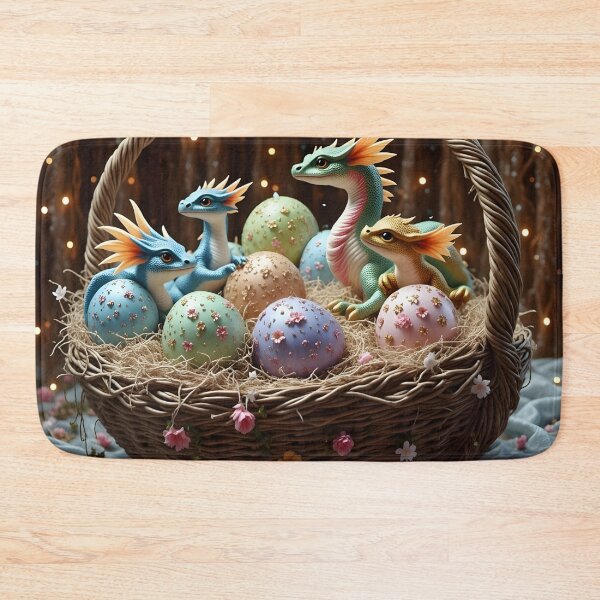 Item preview, D&D Easter Basket: Baby Dragons, Painted Eggs designed and sold by ACuriousshoppe.