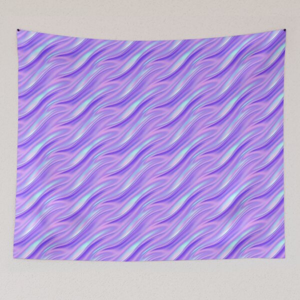 Item preview, Purple to Cyan Iridescent Metallic Waves designed and sold by patternicco.