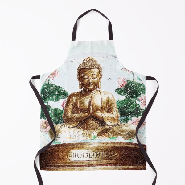 Item preview, buddha statue snow globe designed and sold by Hen-C-Art.
