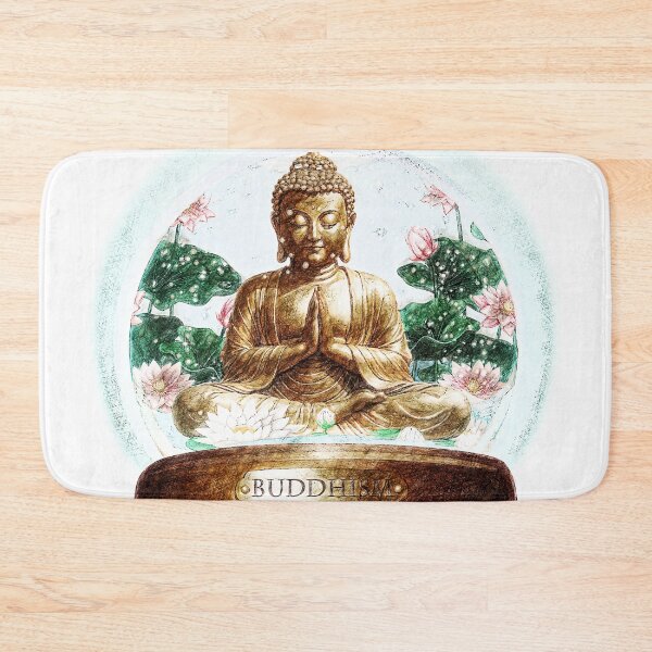 Item preview, buddha statue snow globe designed and sold by Hen-C-Art.