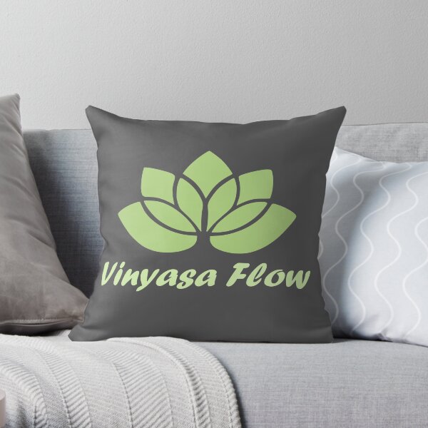 Vinyasa Yoga Flow design Throw Pillow