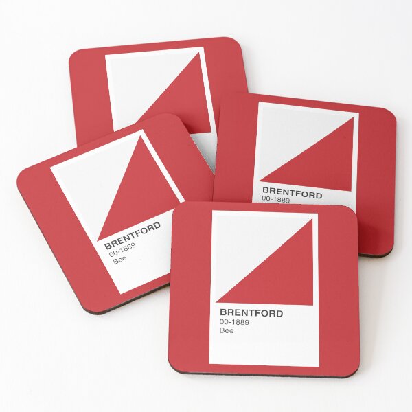 Item preview, Brentford Bee Red and White Colour Swatch - Red Border designed and sold by The Colourful Game.