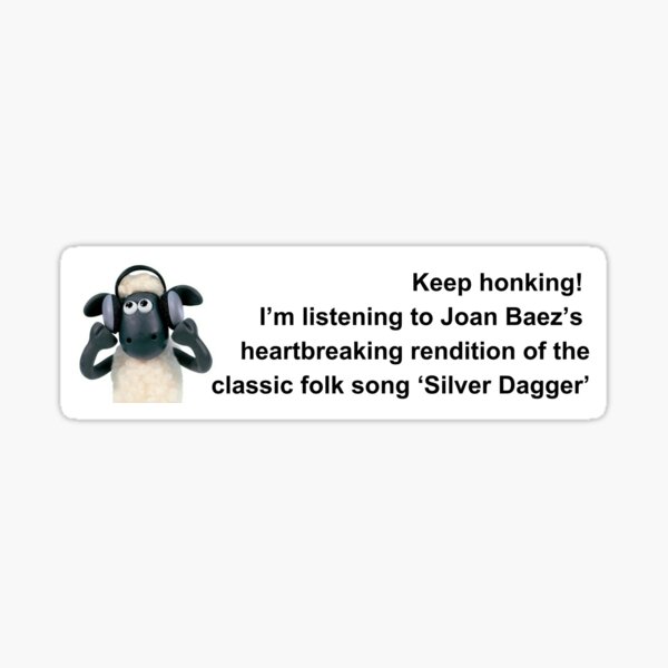 Item preview, keep honking silver dagger joan baez designed and sold by secretsfromasoup.