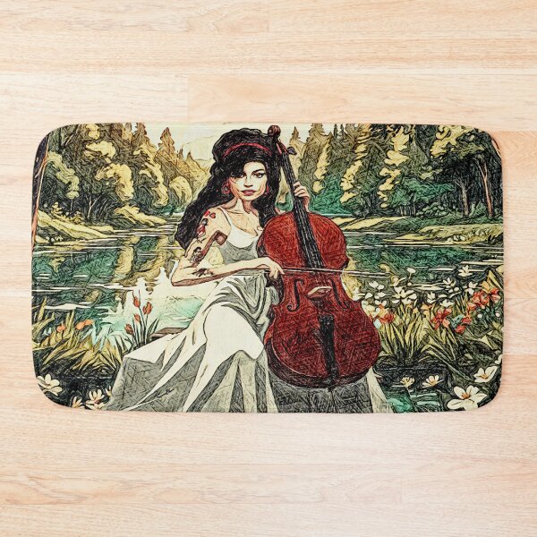Item preview, Amy Winehouse cello by the lake designed and sold by Hen-C-Art.