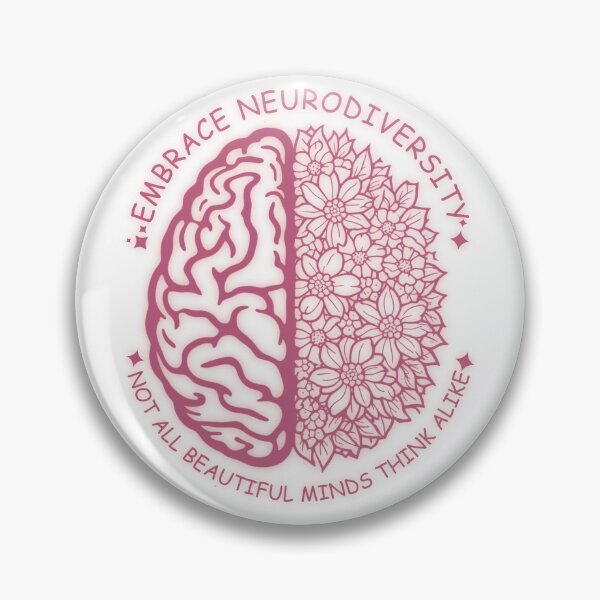 Item preview, Embrace Neurodiversity Brain Floral designed and sold by JerdbordinShop.