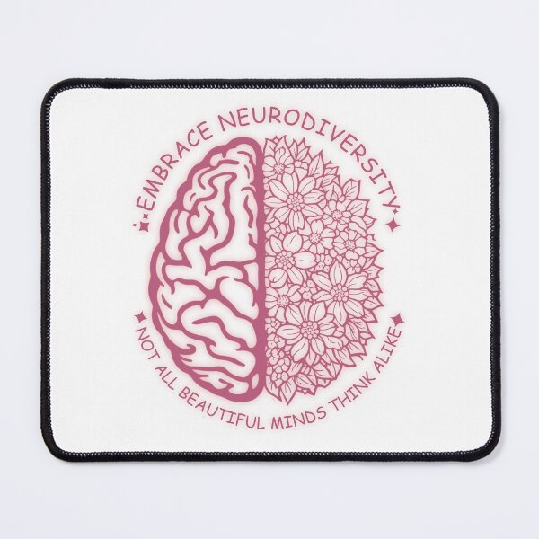 Item preview, Embrace Neurodiversity Brain Floral designed and sold by JerdbordinShop.