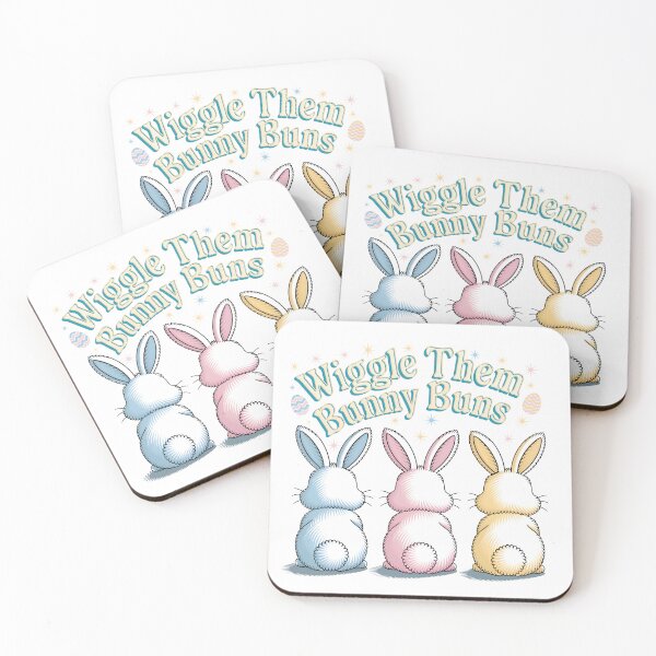 Artikelvorschau, Wiggle Them Bunny Buns – Niedliches Osterhasen-Design, Farbe 1 entworfen und verkauft von EpochFusion.