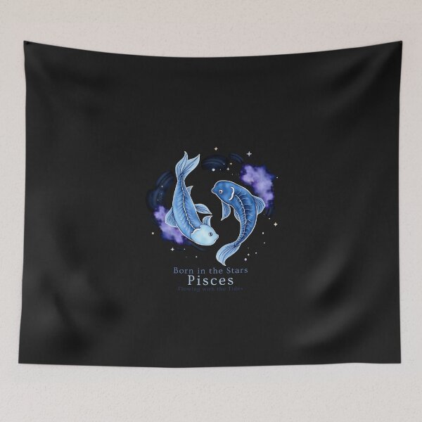 Item preview, Celestial Pisces: Born in the Stars, Flowing with the Tides - Zodiac Art Print designed and sold by khaled-bahaa.