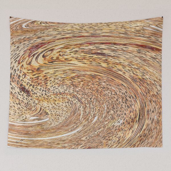 Item preview, swirling leopard print designed and sold by Hen-C-Art.