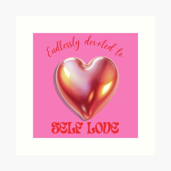 Item preview, Endlessly Devoted to Self-Love - Glowing Heart Aesthetic designed and sold by Ari Mun.